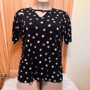Cato Distressed Choker Stars NWT Tee Shirt